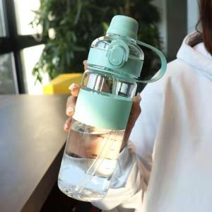 Modern Sport Water Bottle Large Capacity Plastic Straw Cup Eco-friendly Portable for Pregnant Women High Aesthetic Value