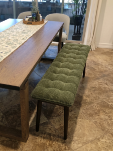 OYIla | New Vintage Style Solid Wood Padded Bench