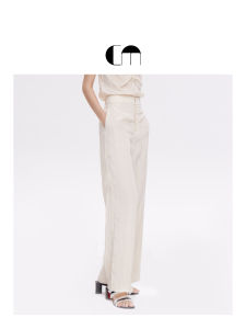 Eco-Friendly Recycled Fabric Commute Trousers Thin Suit Pants Fashionable Autumn Design by Lu Yan Designer Wide Leg Casual Pants