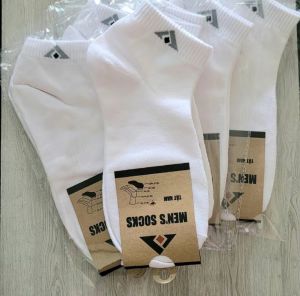 Combo 10 đôi tất nam MÀU TRẮNG cổ ngắn đơn giản -  vải cotton dày vừa thoáng mát thấm hút mồ hôi - đeo đến mắt cá chân [ảnh thật shop tự chụp] Menswear