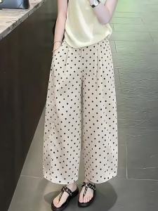Dots Loose Casual Wide Leg Pants