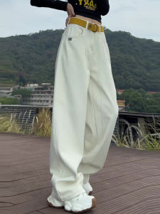 Quần Jeans Ống Rộng Phong Cách Retro Mỹ Cho Nữ Quần Dài Ôm Dáng Cạp Cao Thường Ngày Mùa Xuân Quần Dài Thẳng