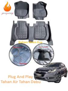 Karpet Mobil 5D Premium Honda HRV bahan 8mm xpe Plug And Play Tahan Air Dan Tahan Debu