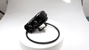 Motorcycle Mini Driving Lights led White+Yellow waterproof light One Pair 3 eyes Wall-E driving light Spotlight Universal