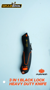 Pumpkin Origin 3 in 1 Black Lock Heavy Duty Knife (PM13134)