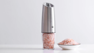 Electric Pepper & Sea Salt Grinder - Type-C Rechargeable Mill - Gravity Sense & Automatic Grind - Stainless Steel Body - Adjustable Ceramic Core - Home/Restaurant Use