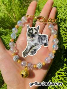 ปลอกคอแมว ปลอกคอสุนัข ปอกคอแมว ปอกคอสุนัข ลูกปัดเพชร ปรับขนาดได้ ฟรีโซ่ปรับขนาดทุกเส้น