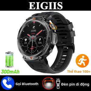 Đồng Hồ Thông Minh Bluetooth EIGIIS KE3 Dành Cho Nam Màn Hình Cảm Ứng Đầy Đủ Màn Hình Theo Dõi Sức Khỏe Với Chức Năng Gọi Đèn Pin Theo Dõi Sức Khỏe Cho iOS Android