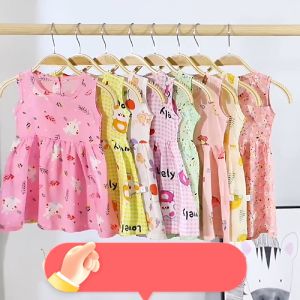 Baby Dress For Girls Skirt For Kids Cute Sleeveless Dress 1-5Years Girl Printed Dresses Cotton Skirt