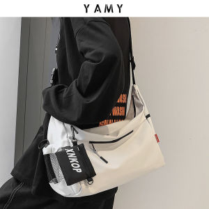 Shoulder Bag Large Capacity Female Class Commuter Bag Niche White Bag Casual Canvas Backpack College Student Crossbody Bag