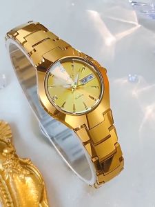 POSHI นาฬิกาแฟชั่นของผู้หญิงใหม่ผู้หญิงแบบอนาล็อกแบบลำลองนาฬิกาควอตซ์กันน้ำวันที่แบบอัตโนมัตินาฬิกาข้อมือสแตนเลสแบบคลาสสิกดั้งเดิม