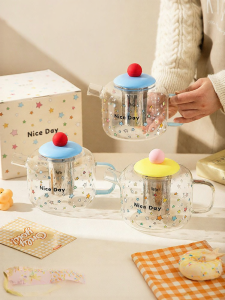 MODERN SWEETHOME | Borosilicate Glass Iced Tea Pitcher Set