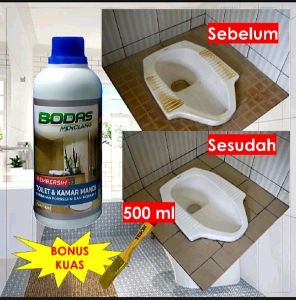 BODAS Clink kemasan 1 liter Pembersih Kerak Toilet Kloset Keramik Setanless Syower Kran WC Westafel Bowel peralatan dapur rumahtangga Antibakerial