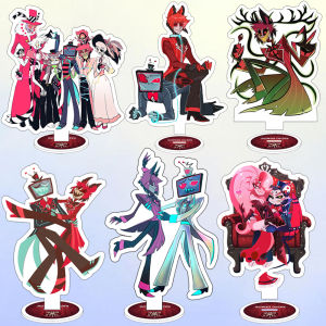 Bandai | For Hazbin Velvet Alastor Vox Valentino Lucifer Adam The Exorcist 15CM Acrylic Stand Sending Friends Gift Desktop Ornament