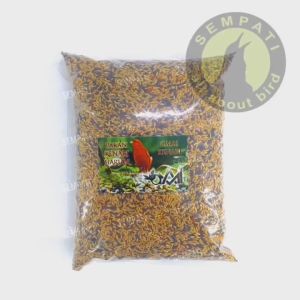 SEMPATI Omai Omay 1kg Pakan Harian Burung Kenari Pakan Racikan Burung Gacor Extra Rempah Canary Seed Campur Biji Sawi Niger Makanan Penggacor Harian Burung Kenari Panjang Durasi