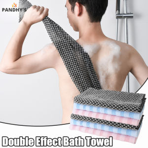Body Cleaning Exfoliating Bath Towel Double Effect Bath Towel Back Scrubber Shower Washcloth Bathroom Accessories