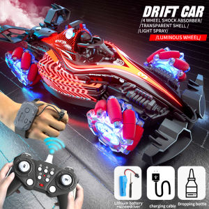 JJRC Q186 Single Control Hand Gesture Double Control Cool Light Spray Rc Racing Toy Remote Control Stunt Car Toys for Boys Gifts