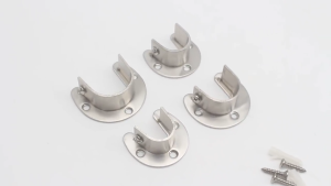 AqToCna Giá đỡ tủ quần áo 19/22/25/32mm Giá đỡ thanh có mặt bích bằng thép không gỉ