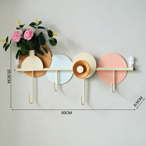 Strong Load Bearing Wall Mounted Clothes Hanger Iron Material No Drilling Required Entrance Hall Stick Hooks for Coats And Hats