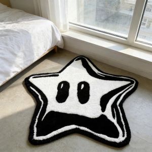 VIKAMA Cool Star Alien Cartoon Game Plush Carpet Soft Bedside Rug Bedroom Dorm Living Room Home Decor Mat