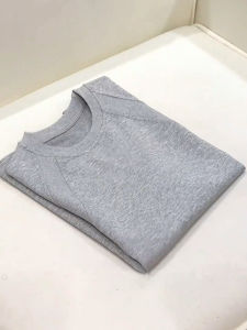 280g Space Cotton Air Layer Patchwork Short Sleeve Mens Summer American Heavyweight Hard Boxy Short Shoulder T-shirt