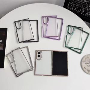 Luxury Ultrathin Electroplated Transparent Case for Samsung Galaxy Z Fold 8 Fold8 Ultra Slim Hard PC Shockproof Protective Cover