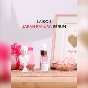 Buy 1 Take 1 LAIKOU Japan Sakura Serum Brightening Moisturizing Shrink Pores Wrinkle Glass Skin Essence Facial Care 17ml