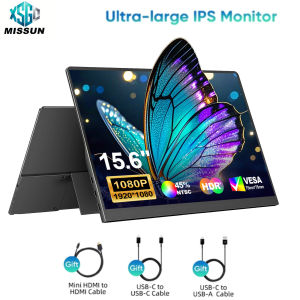 MISSUN 4K 15.6 Inch Portable Monitor 16:10 IPS Screen Type-c Mini Hdmi Second Display for MAC/Laptop/PC/Xbox/PS4/5/SwitchZ1RC