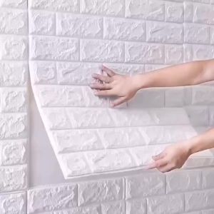 70cm*1m 3D Self-Adhesive Wallpaper Home Decoration 1-10pcs Waterproof Brick Wall Stickers Living Room Kitchen Wall Stickers