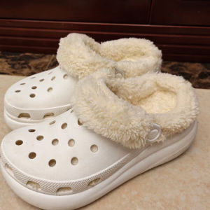 Removable Fleece Inner Liner for Crocs Cloud Velvet Winter Warm Booties Hole Shoes Cotton Velvet Cloud Plush Autumn Winter