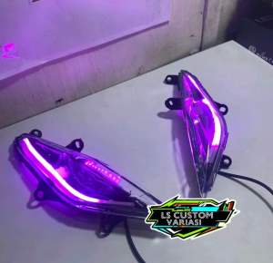 Paket Sen Beat karbu plus alis running sepasang kanan kiri smoke hitam kualitas Terbaik Top