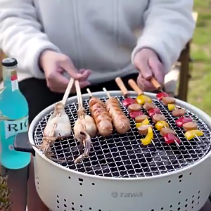 【Daily Suki Store】Outdoor charcoal stove Portable Outdoor Camping Stove Multi-functional BBQ Grill Charcoal Stove For BBQ Tea Brewing & Family Gatherings Picnic Hand Warmer