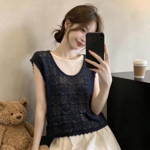Áo Thun Lụa Mỏng Imitation Màu Vintage 2 Mảnh Phù Hợp Với Phụ Nữ Kích Cỡ Lớn Slim
