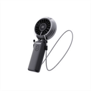 Hands-Free Handheld Fan 100 Speeds 3600mAh Rechargeable LED Display 3-in-1 Handheld/Neck/Desktop USB Fan for Travel Camping