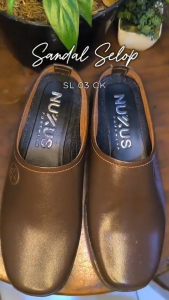 Nukus Sandal Selop Pria Kulit Sapi Asli Coklat - SL 03C
