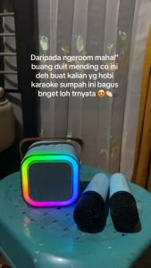 Speaker Bluetooth Karaoke 2 mic Wireless