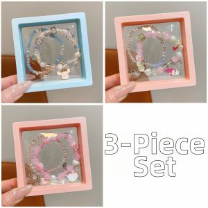 Cute Cartoon Crystal Bead Bracelet Set