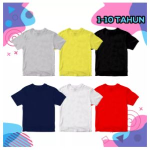 Kaos Polos Anak Usia 1-10 Tahun Paling Trendy!!!