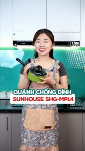 Nồi Quấy Bột Chống Dính SUNHOUSE SHG-MP14 - 14 cm - Không dùng được với bếp từ - Chống Dính Whitford (USA) - Hợp Kim Nhôm Truyền Nhiệt Nhanh - Truyền nhiệt siêu nhanh giữ nhiệt tốt - Hàng Chính Hãng