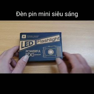 Đèn pin siêu sáng đèn pin mini cầm tay cao cấp vỏ nhôm có nam châm gắn tiện dụng sạc bằng USB typeC kháng nước