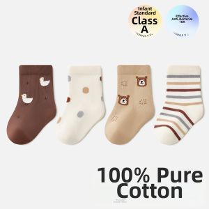 100% Cotton A-Class Children Spring and Summer Sport Socks