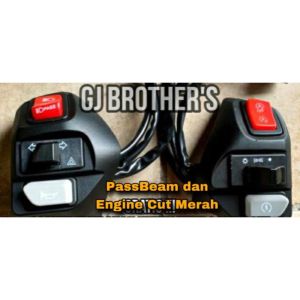 1 Set Holder Saklar Aerox 155 NVX Vietnam Variasi Passbeam / Pass Beam On Off Lampu 3 Step / 3 Titik Hazard Engine Cut Off Custom Socket PNP Mio / Xeon / Soul GT / Jupiter MX dll