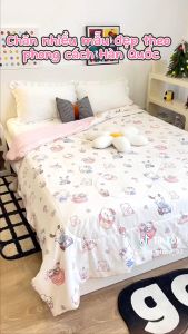 [Được Chọn Mẫu] Chăn Đũi Hàn Quốc Trần Bông Nhập Khẩu Cao Cấp 2m*2m2 Chăn Hè Thu 2 Lớp Màu Sắc Siêu Đẹp