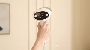 Bàn Ủi Hơi Nước Cầm Tay TINSOL 5500PA Với Cảm Biến Tay Cầm Thông Minh Công Suất Cao 1000W Hút Bụi Ủi Quần Áo Dùng Cho Gia Đình