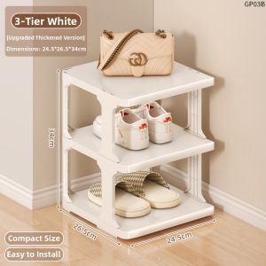ZHUANJIAO | Narrow Door Entry Multilevel Shoe Rack For Small Spaces