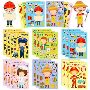 EducratePH 6 sheet Make a face sticker / decorate your own face sticker unicorn halloween Christmas animals