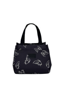 Butterfly Print Handbag Womens Commuter Lunch Box Bento Bag High Aesthetic Value Outing Bag Working Moms Carrier