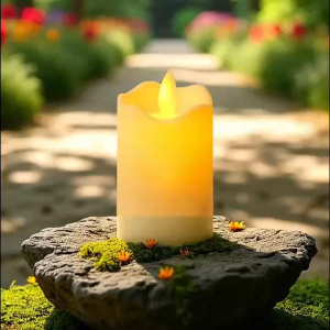 Momo Large Size Kandila Electric Candle LED Lights - Battery Operated Candle Light Swinging Candle for Christening Flameless Candle for Wedding Ceremony LED Candles for Altar Candle for Center Table Halloween Candles & Home Decor and Accessories