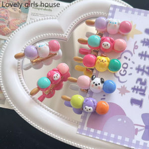 5 ปริมาณ กิ๊บติดผม Sanrio กระดาษสนุกสนุกสีสันสดใส สำหรับผู้หญิงสาว อุปกรณ์โลหะตกแต่งผมกิ๊บปากเป็ด