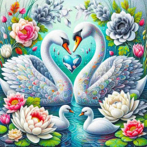 HUACAN 5D Diamond Painting Swan Mosaic Animal Full Round Complete Kit Flower New Arrivals Bedroom Decoration
